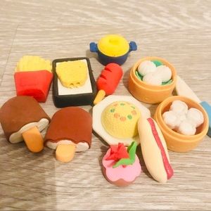 FOOD EDITION! 🥘 Food Erasers 🍟 🥟